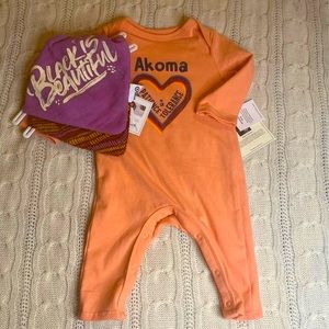 Baby onesie and bibs